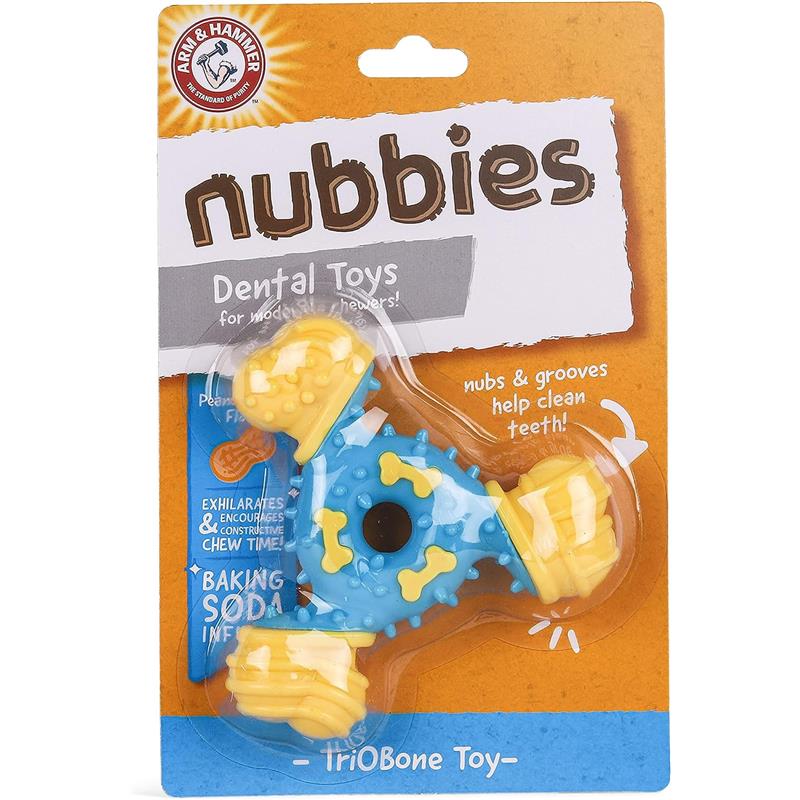 Arm & Hammer for Pets Nubbies TriBone Dog Dental Toy Image 1