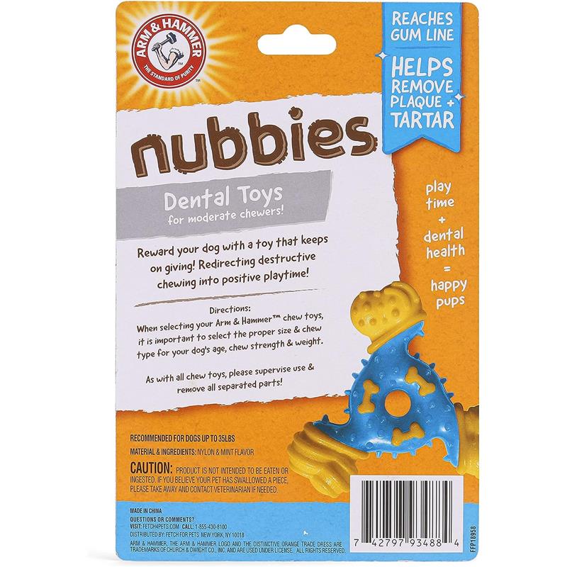 Arm & Hammer for Pets Nubbies TriBone Dog Dental Toy Image 2