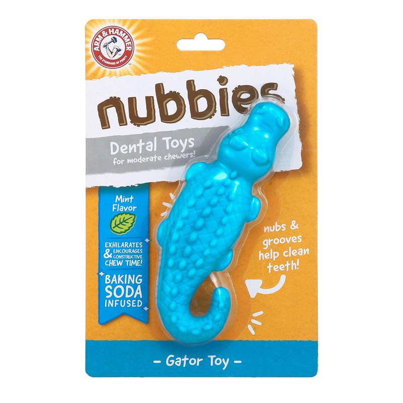 Arm & Hammer Nubbies Gator Dental Toy for Dogs, Mint Flavor Image 1