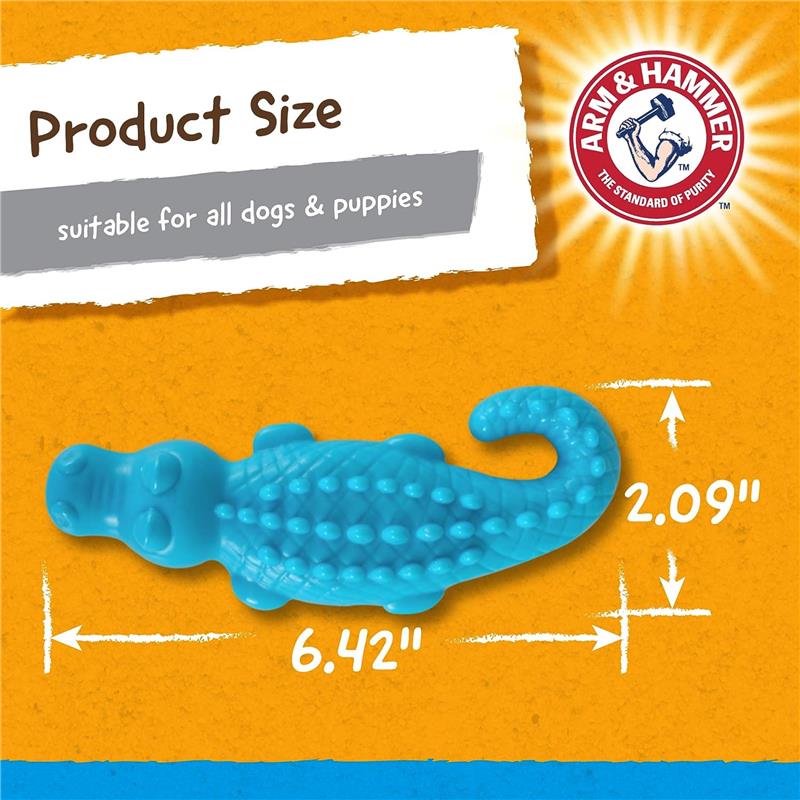 Arm & Hammer Nubbies Gator Dental Toy for Dogs, Mint Flavor Image 5