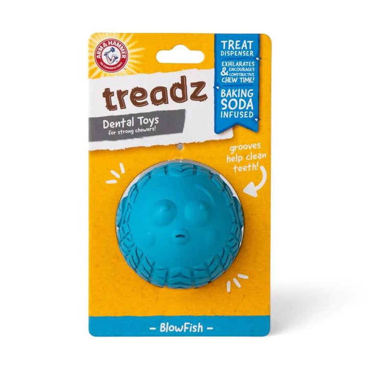 ARM & HAMMER PRODUCTS Super Treadz Blowfish Dental Dog Toy 