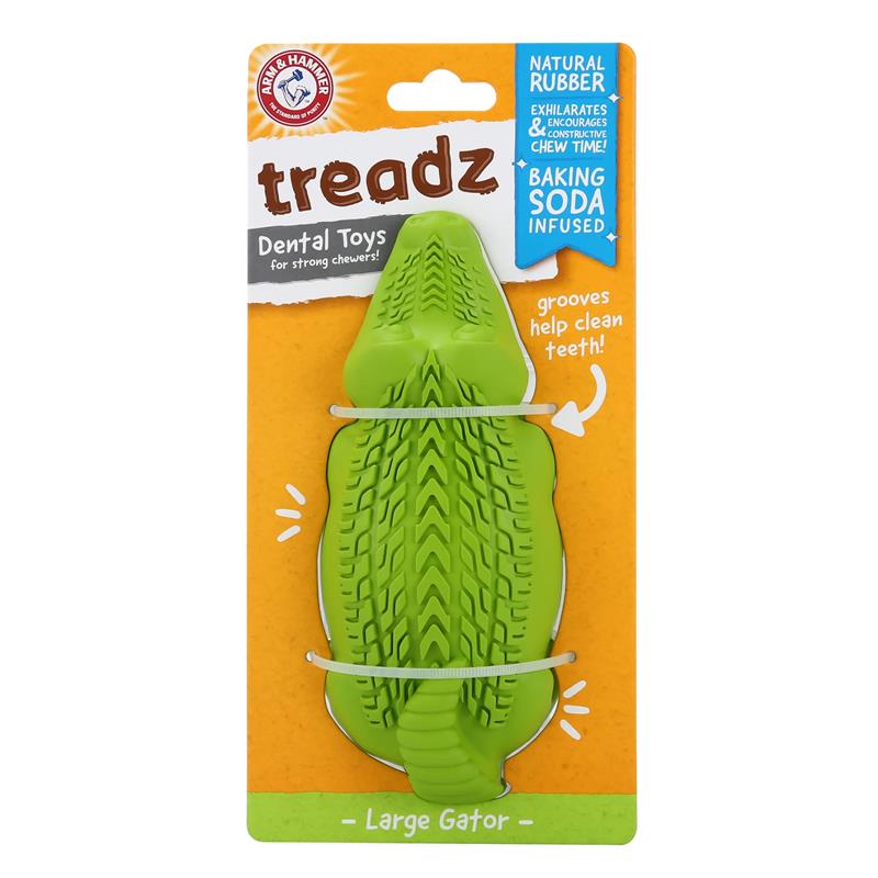 Arm & Hammer Super Treadz Gator Dental Toy Image 1