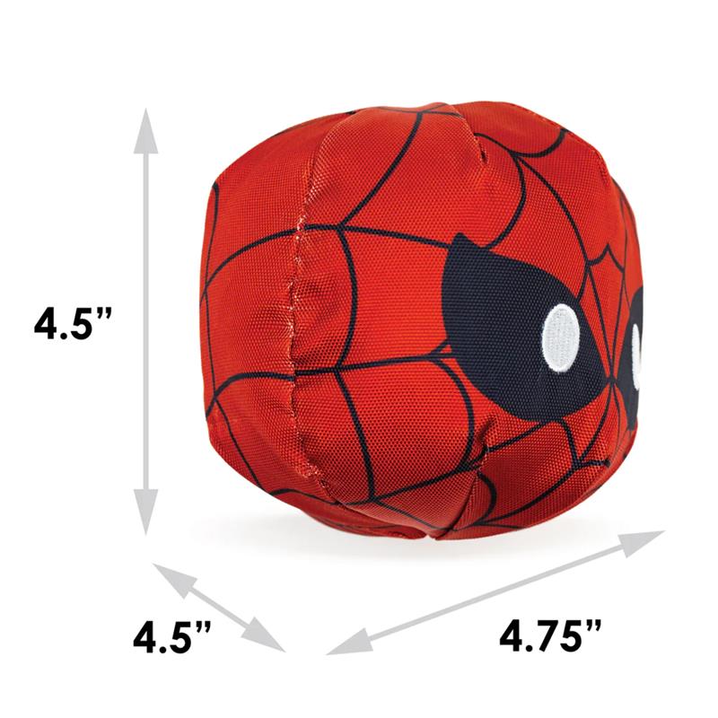 Buckle-Down - Dog Toy ballistic squeaker Spider-Man red face Image 4