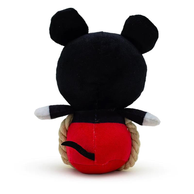 Buckle-Down - Dog & Cat Toy Disney Mickey Mouse chibi sitting pose squeaker plush with rope Image 3