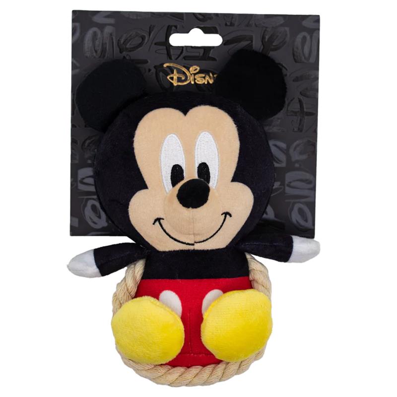 Buckle-Down - Dog & Cat Toy Disney Mickey Mouse chibi sitting pose squeaker plush with rope Image 4