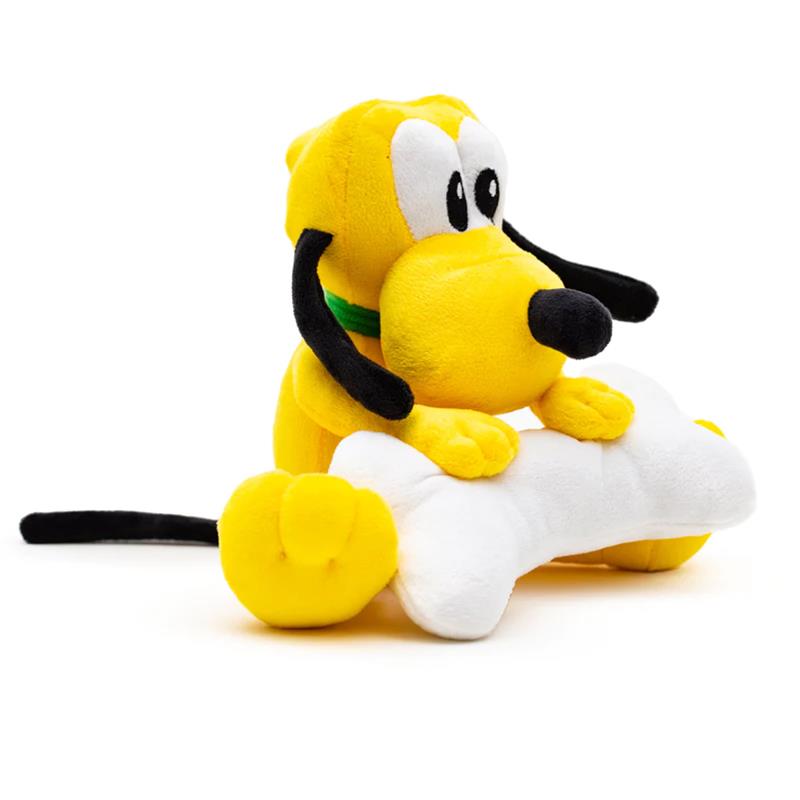 Buckle-Down - Dog & Cat toy squeaky plush Disney Pluto with bone sitting pose Image 2