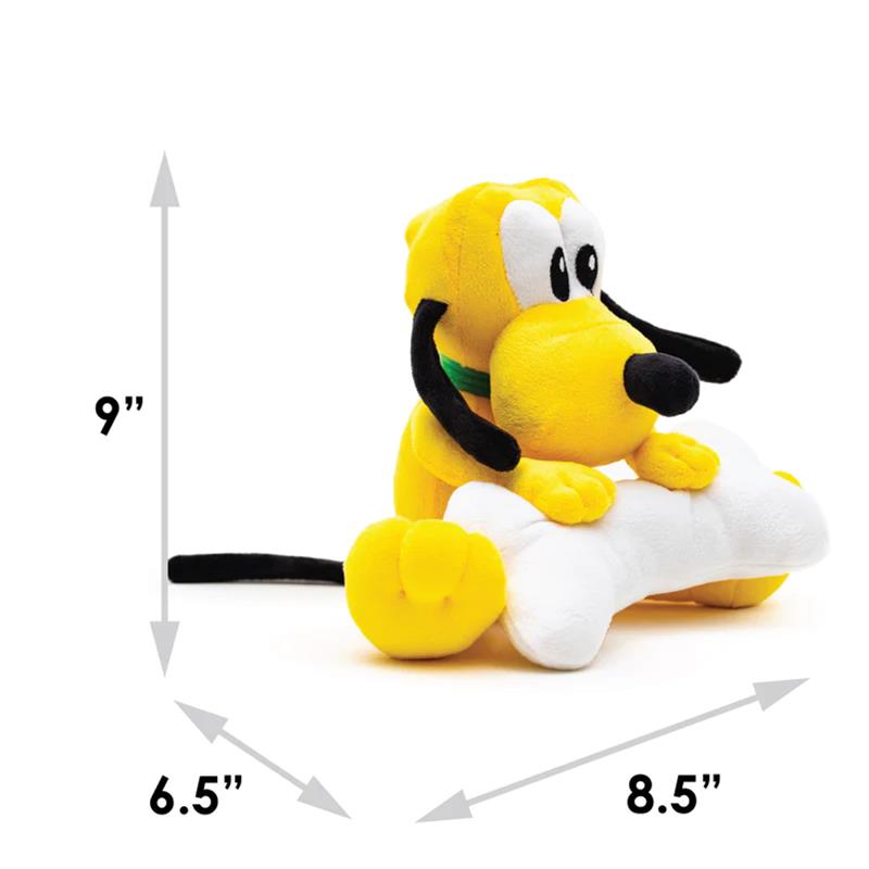 Buckle-Down - Dog & Cat toy squeaky plush Disney Pluto with bone sitting pose Image 4