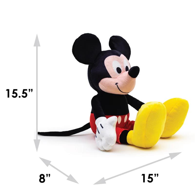 Buckle-Down - Dog & Cat Toy Squeaky Plush Mickey Mouse full body sitting pose Image 5