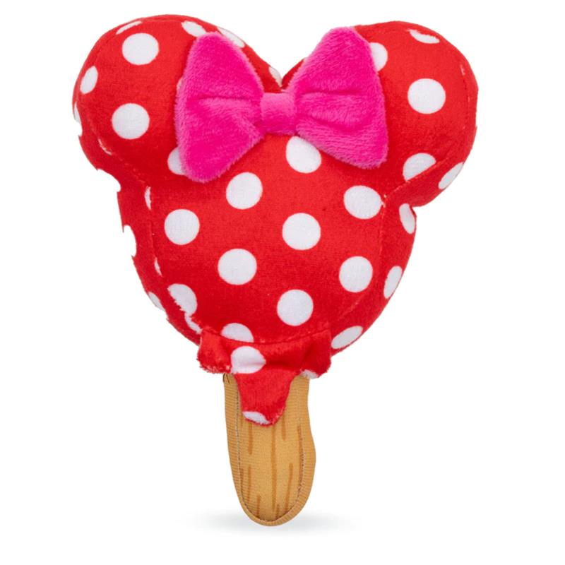 Buckle-Down - Dog & Cat Toy Squeaky Plush Minnie Mouse ice cream with ears and bow red Image 1