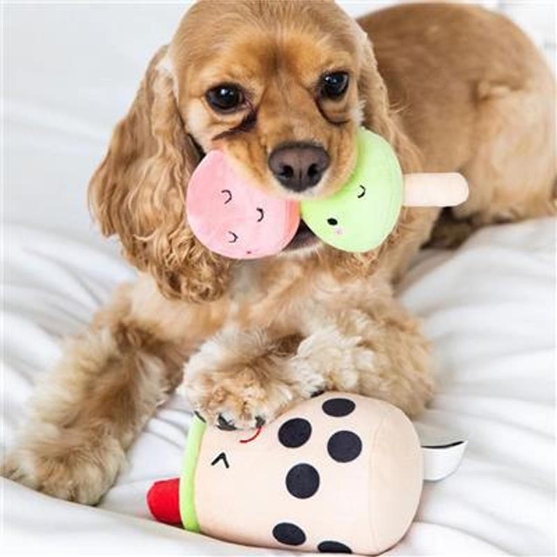 Pearhead Boba Bubble Tea & Mochi Dog Toys, 2 count Image 4