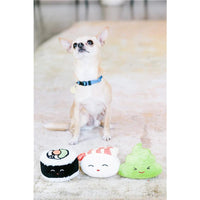 Thumbnail for Pearhead sushi plush squeaky dog toy set Image 7