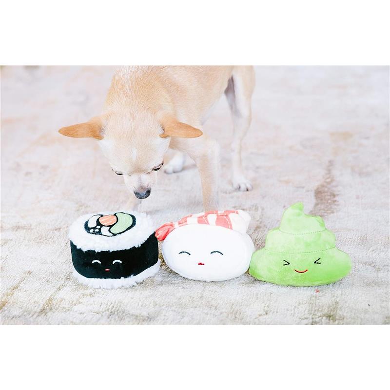 Pearhead sushi plush squeaky dog toy set Image 8