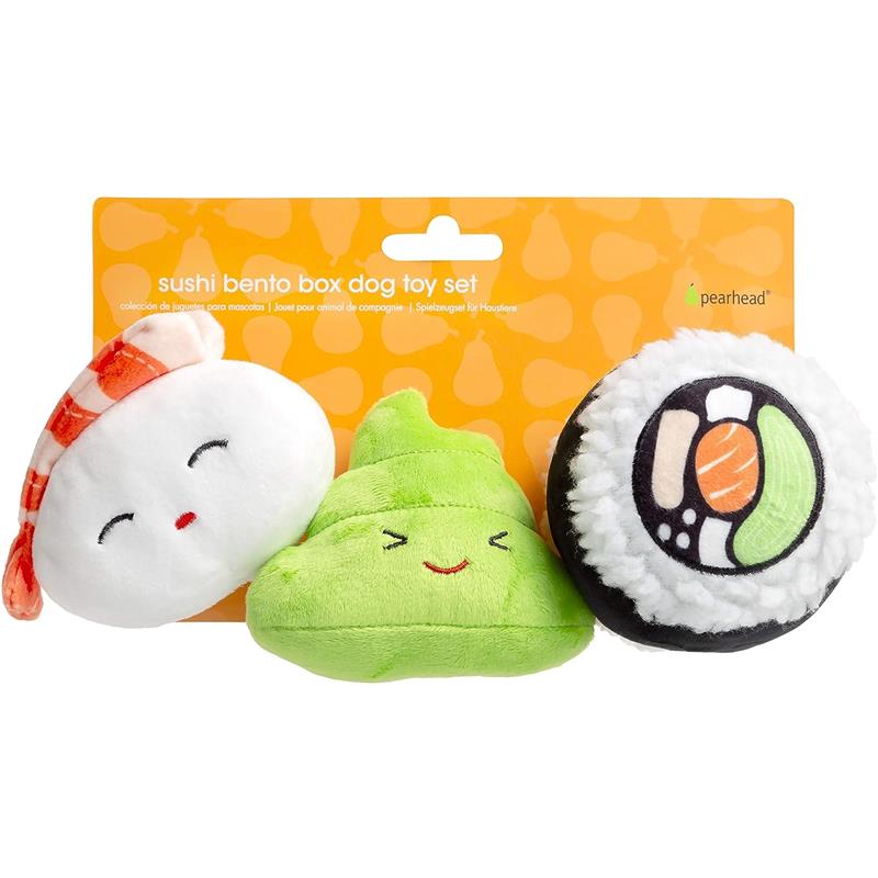 Pearhead sushi plush squeaky dog toy set Image 9