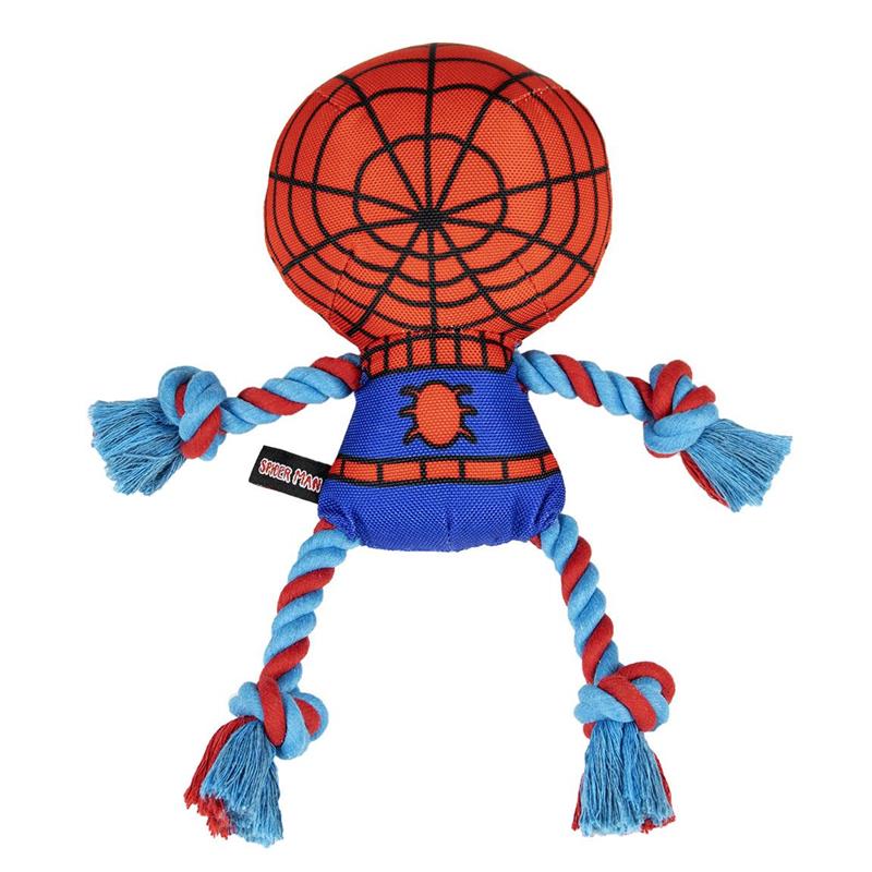 Spiderman Dog Dental Rope Plush Toy Image 2