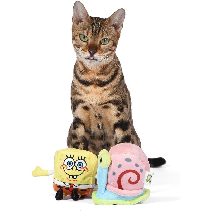 Spongebob and Gary Catnip Plush 2pc Toy Set Image 3